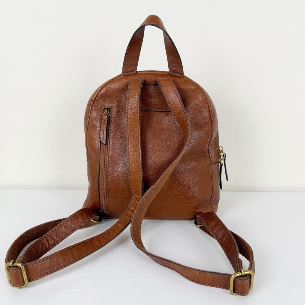 Fossil Brown Leather Cowhide Backpack - Picture 3 of 15